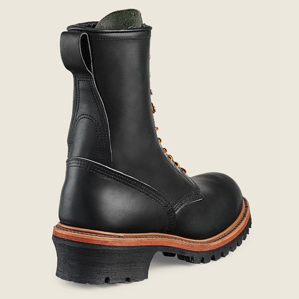 Red Wing Mens Work Boots - Loggermax - 9-inch Soft Toe - Black - NSG587601